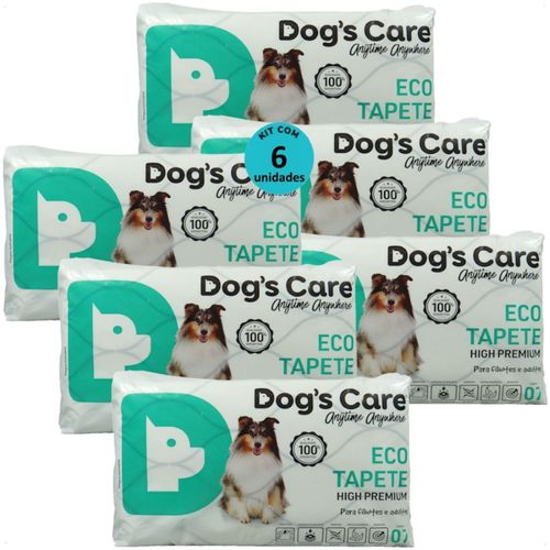 TAPETE HIGIÊNICO DOG´S CARE ECO HIGH PREMIUM 7 UN 82X60 CM KIT COM 6