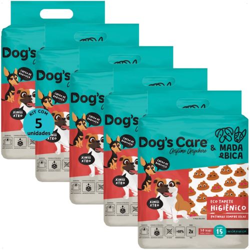 TAPETE HIGIÊNICO DOGS CARE FAMÍLIA MADA E BICA 15 UN 90X60 CM KIT COM 5 TAPETE HIGIÊNICO DOGS CARE FAMÍLIA MADA E BICA 15 UN 90X60 CM KIT COM 5