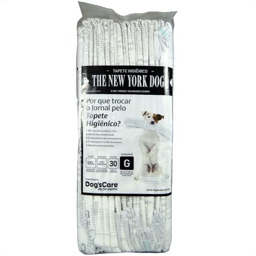 TAPETE HIGIÊNICO THE NEW YORK DOGS TAMANHO G 30 UN 82X60 CM TAPETE HIGIÊNICO THE NEW YORK DOGS TAMANHO G 30 UN 82X60 CM