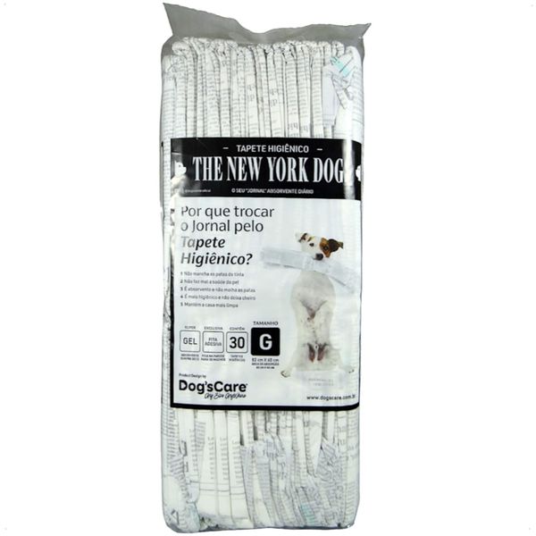 TAPETE HIGIÊNICO THE NEW YORK DOGS TAMANHO G 30 UN 82X60 CM