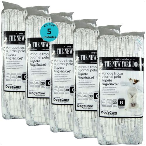 TAPETE HIGIÊNICO THE NEW YORK DOGS TAMANHO G 30 UN 82X60 CM KIT COM 5 TAPETE HIGIÊNICO THE NEW YORK DOGS TAMANHO G 30 UN 82X60 CM KIT COM 5