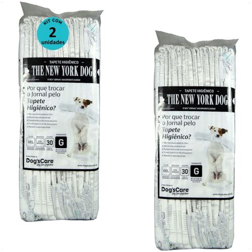 TAPETE HIGIÊNICO THE NEW YORK DOGS TAMANHO G 30 UN 82X60 CM KIT COM 2 TAPETE HIGIÊNICO THE NEW YORK DOGS TAMANHO G 30 UN 82X60 CM KIT COM 2