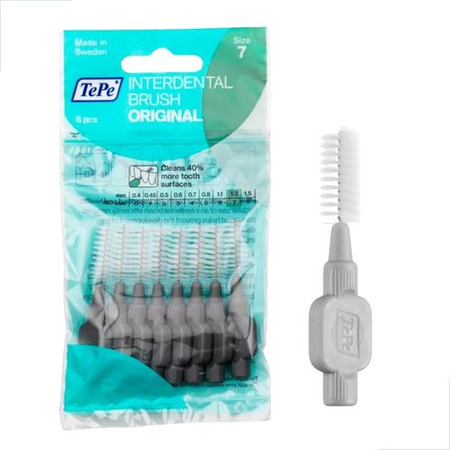 Escova Interdental 1.30mm Cinza TePe Higiene Dentes Grandes Espaços Ampliados Cuidados Eficientes Saúde Bucal Avançada