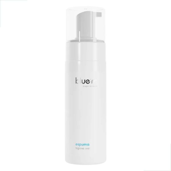 Espuma Bucal BlueM 100ml Limpeza Bucal Avançada Prática Fórmula Ação Oxigênio Ativo Saúde Completa Eficiente Portátil Us