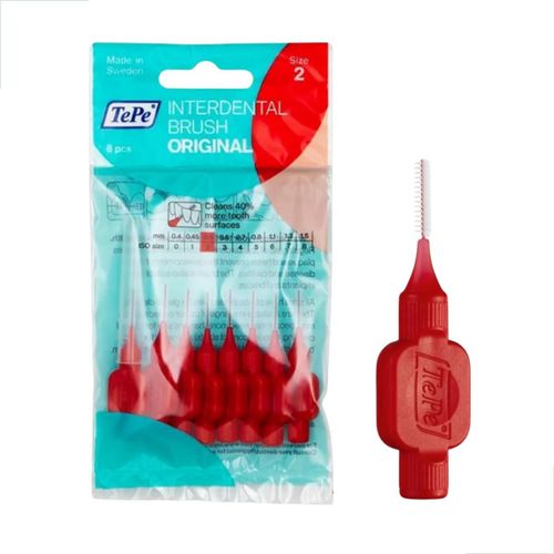 Escova Interdental 0.50mm Vermelha TePe Limpeza Prótese Dentária Brechas Higiene Precisa Proteção Saúde Bucal Eficiente Escova Interdental 0.50mm Vermelha TePe Limpeza Prótese Dentária Brechas Higiene Precisa Proteção Saúde Bucal Eficiente