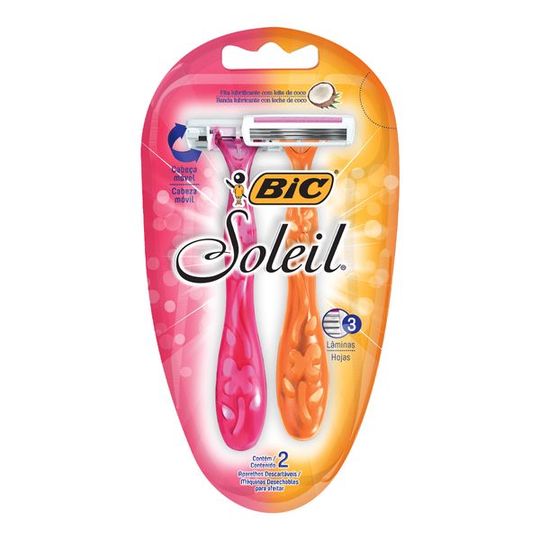 Depilador Bic Soleil Rosa & Laranja 2 unidades
