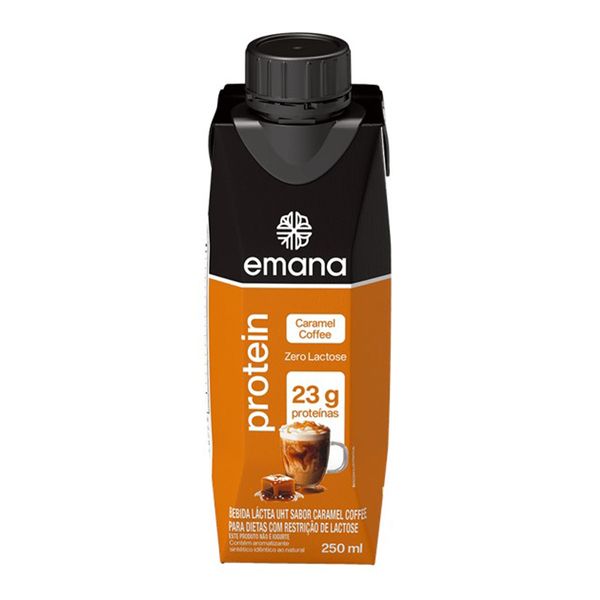 Bebida Láctea UHT Emana Caramel Coffee 23g de Proteínas Zero Lactose 250ml
