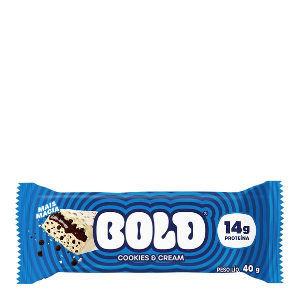 Barra de Proteína Bold Cookies & Cream 14g de Proteínas 40g