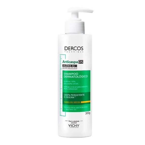 Shampoo Anticaspa Vichy Dercos DS Cabelos Secos 300g