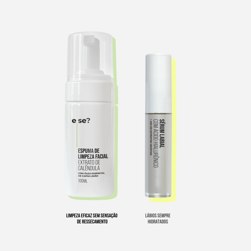 Kit Sérum Labial 6ml + Espuma de limpeza facial - 100ml Kit Sérum Labial 6ml + Espuma de limpeza facial - 100ml
