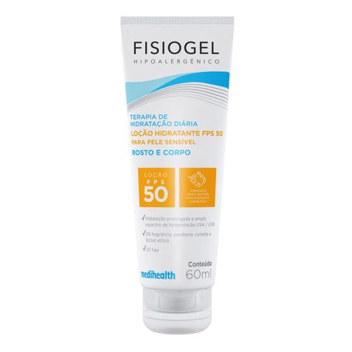 Loção Hidratante Corporal Fisiogel Stiefel Com Fps50 60Ml