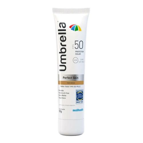 Protetor Solar Facial Umbrella Fps 50 Perfect Skin Tom Médio 50G