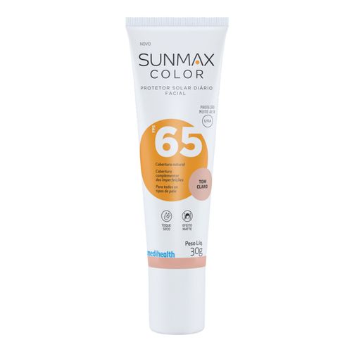 Protetor Solar Facial Sunmax Toque Seco Fps 65 Color Claro 30G