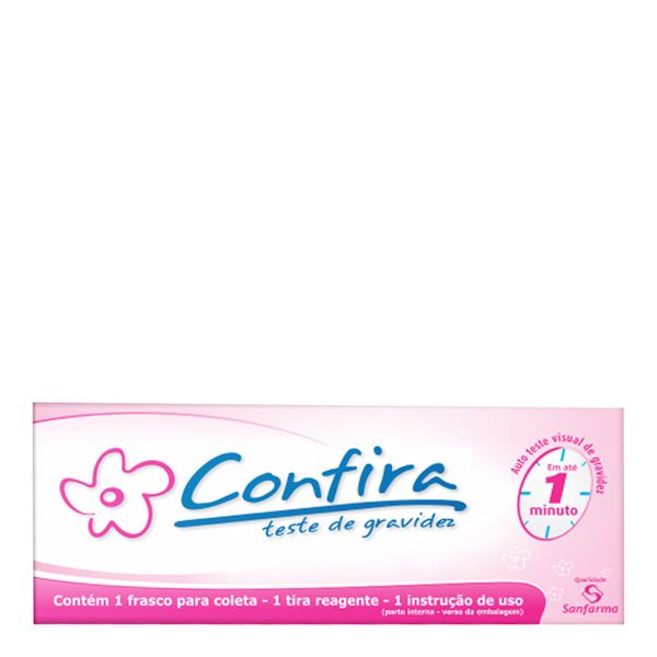 Teste Gravidez Confira Tira + Coletor 1 Unidade