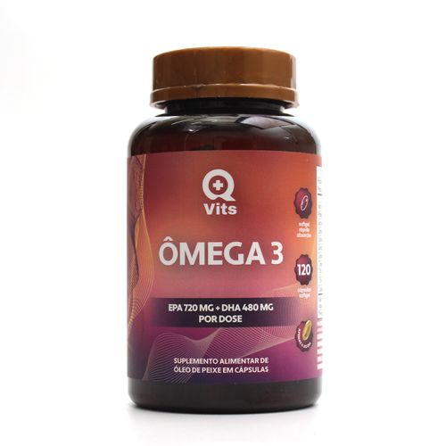 Ômega 3 1000Mg Concentrado Epa 720Mg Dha 480Mg Qmaisvits 120 Cápsulas Softgel preço
