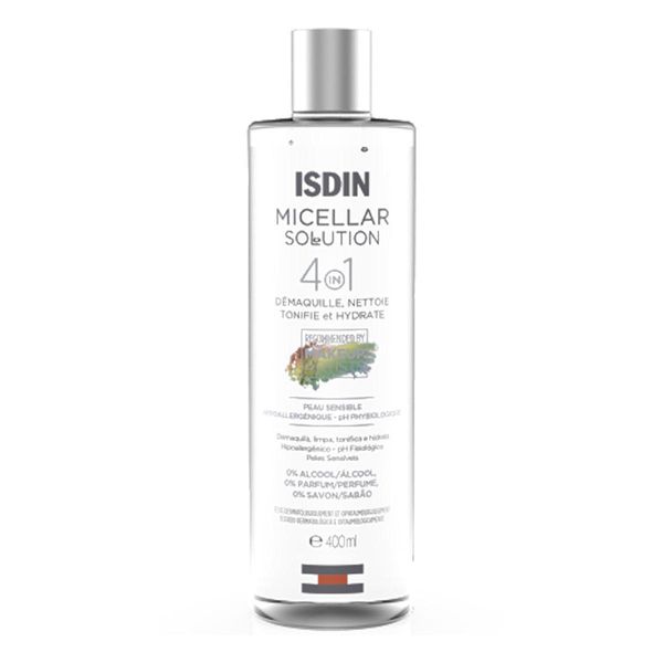 Água Micelar Facial 4 em 1 ISDIN Micellar Solution 400ml