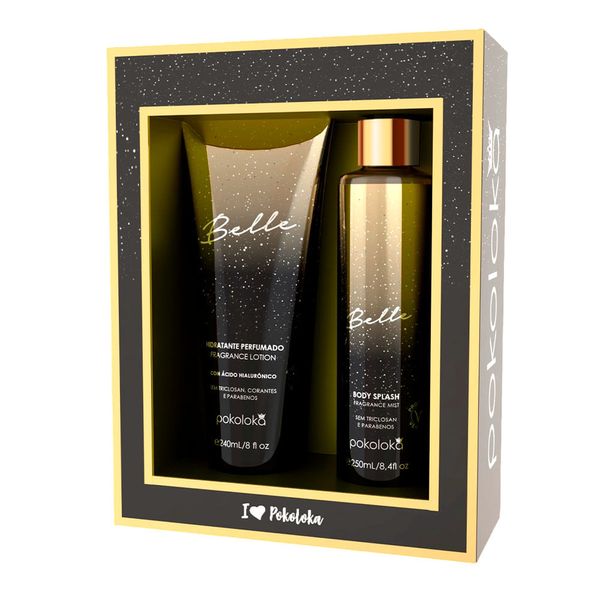 Kit Pokoloka Belle Feminino - Body Splash 250ml + Hidratante Corporal 240ml