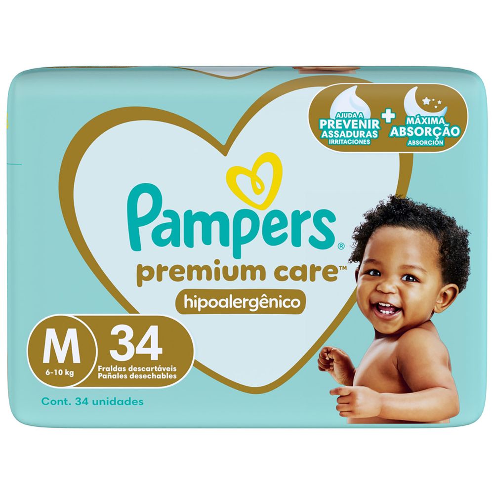 Fralda Pampers Premium Care M 34 Unidades - Drogaria Sao Paulo Fralda Pampers Premium Care M 34 Unidades - Drogaria Sao Paulo