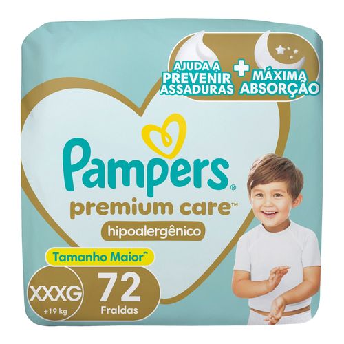 Fralda Pampers Premium Care Tamanho Xxxg 72 Unidades