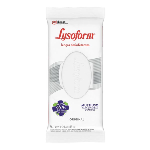 Lenço Umedecido Lysoform Desinfetante Original 36 Unidades