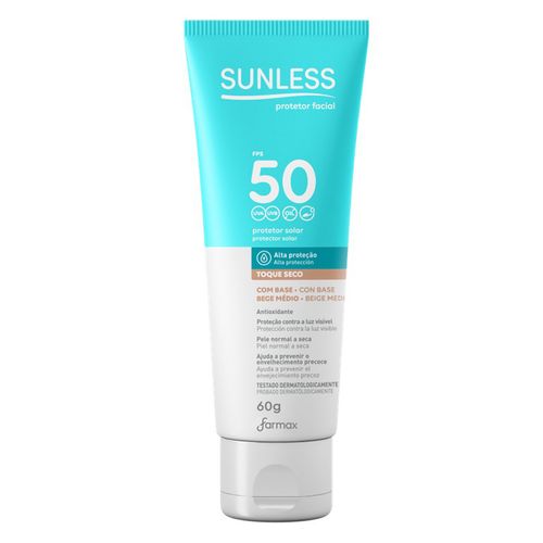 847267---Protetor-Solar-Facial-Sunless-FPS50-Toque-Seco-Cor-Bege-Medio-60g-1 847267---Protetor-Solar-Facial-Sunless-FPS50-Toque-Seco-Cor-Bege-Medio-60g-1