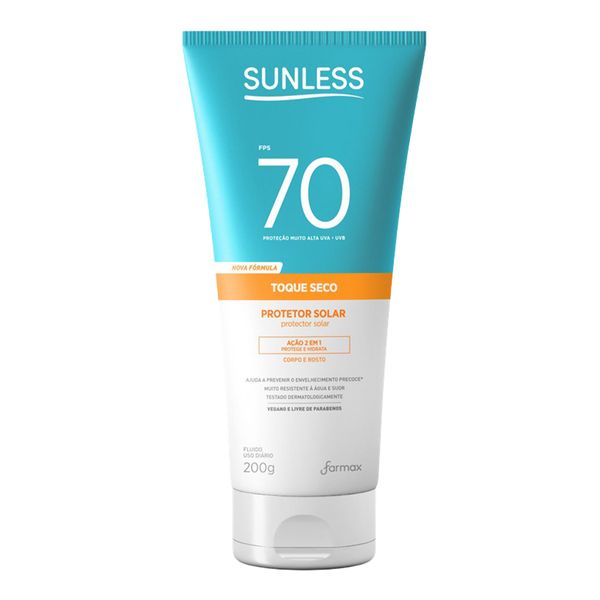 Protetor Solar Sunless FPS 70 Toque Seco 200g