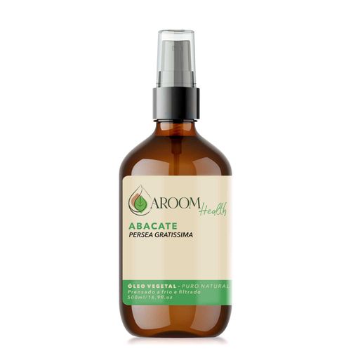 Óleo Vegetal  de Abacate 100% puro  - 500 ml Aroom Health