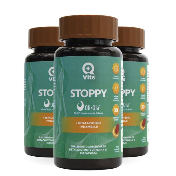Kit Oli Olá Stoppy QMaisVits 90 Cápsulas Softgel