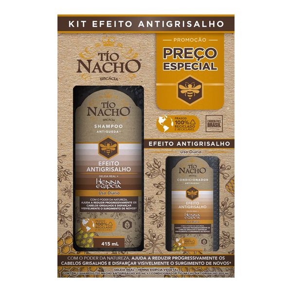 Kit Antigrisalho Tio Nacho Shampoo 415ml + Condicionador 200ml