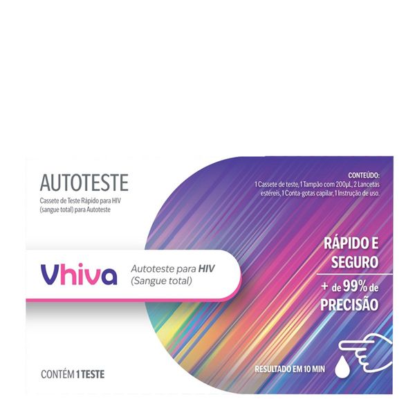 Autoteste Vhiva Para Vírus Hiv Tipo 1 e 2 1 Unidade