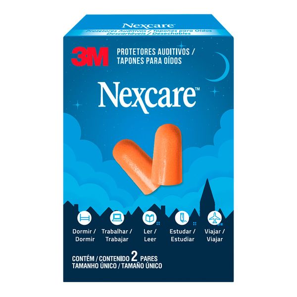 Protetor Auditivo Nexcare 3M 2 Pares
