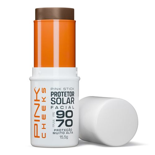 Protetor Solar Facial Pink Cheecks Fps 90 Fpuva 70 Cor 60Km 15,5G Bastão