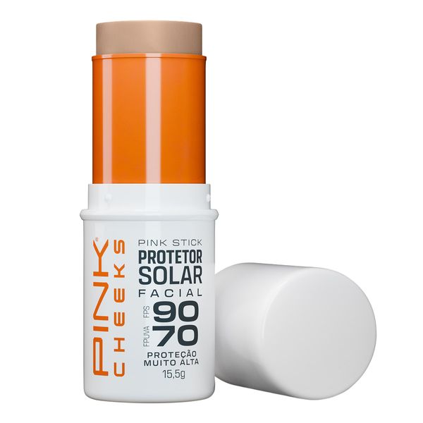 Protetor Solar Facial Pink Stick FPS 90 FPUVA 70 Cor 21km 15,5g