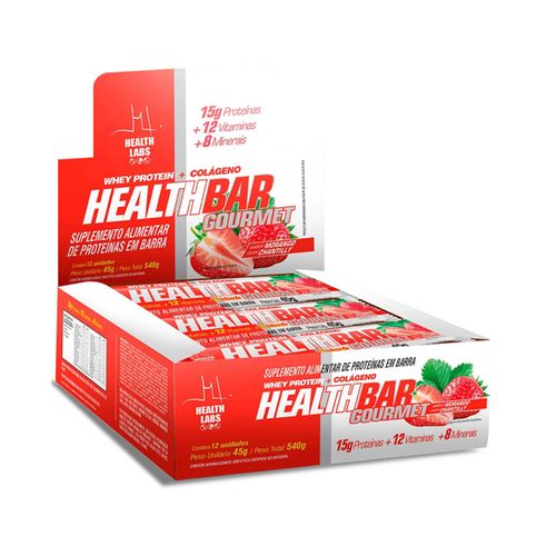Healthbar Gournet Morango com Chantilly Unidade 45g Healthbar Gournet Morango com Chantilly Unidade 45g