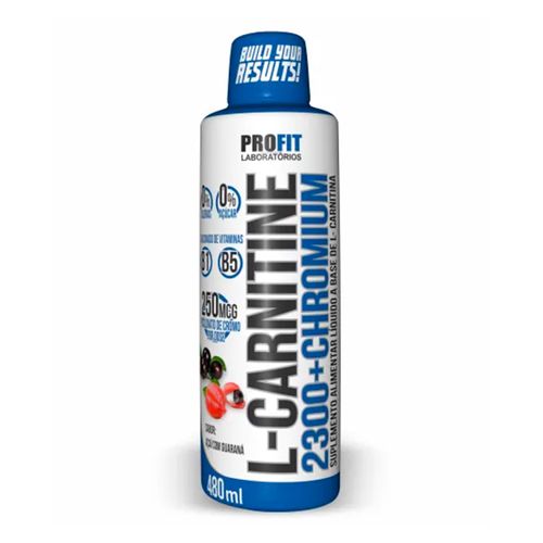 L-Carnitina 2300 com Picolinato de Cromo 480ml Açaí com Guaraná Profit L-Carnitina 2300 com Picolinato de Cromo 480ml Açaí com Guaraná Profit