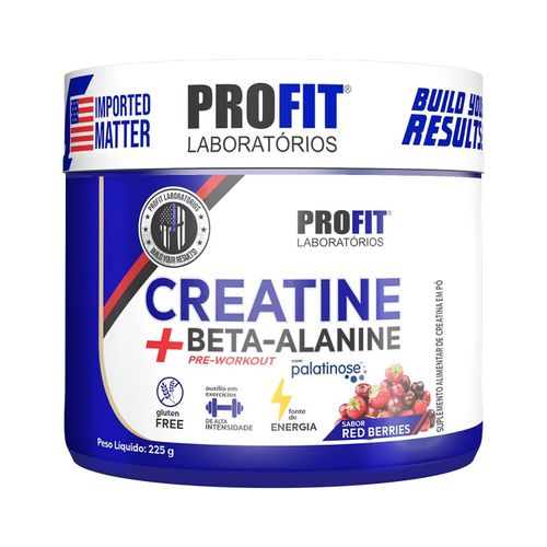 Creatina 3g com Beta Alanina 2g Red Berry 225g Profit Creatina 3g com Beta Alanina 2g Red Berry 225g Profit
