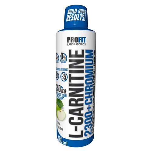 L-Carnitina 2300 com Picolinato de Cromo 480ml Maçã Verde Profit L-Carnitina 2300 com Picolinato de Cromo 480ml Maçã Verde Profit
