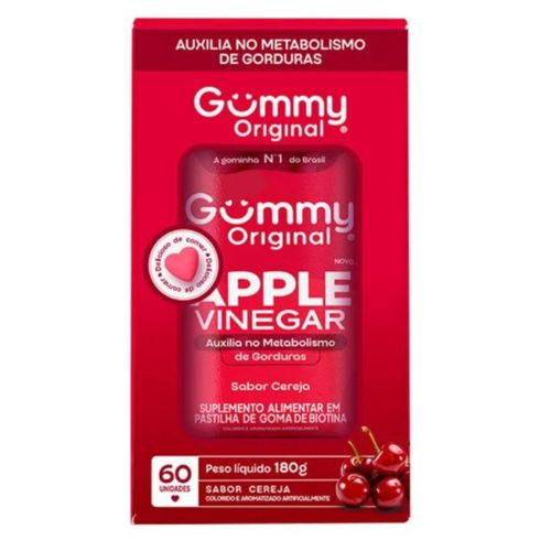 Gummy Vinagre de Maça Suplemento Alimentar 60 unid