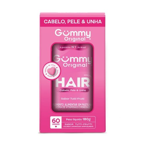 Gummy Hair Suplemento Alimentar Tutti Frutti 60cps