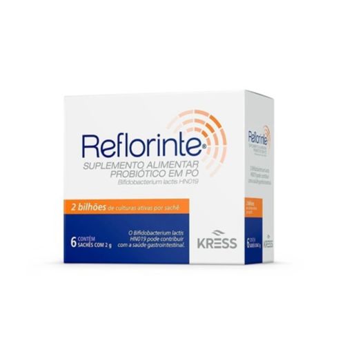Reflorinte Suplemento Alimentar Probiótico em Pó 6 sachês com 2g Kress Reflorinte Suplemento Alimentar Probiótico em Pó 6 sachês com 2g Kress