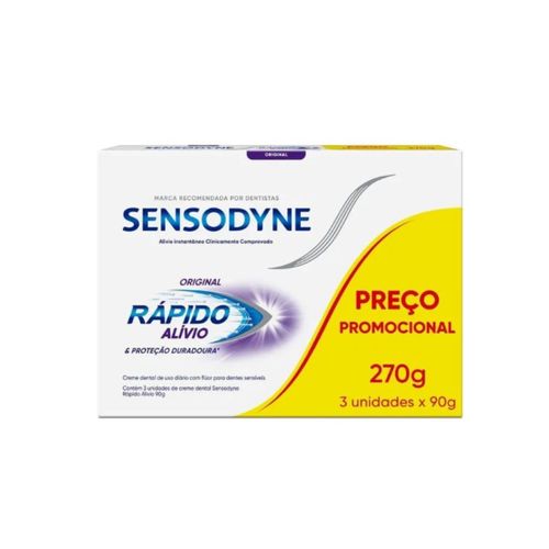 Sensodyne Rápido Alivio Creme Dental 3 unidades Sensodyne Rápido Alivio Creme Dental 3 unidades