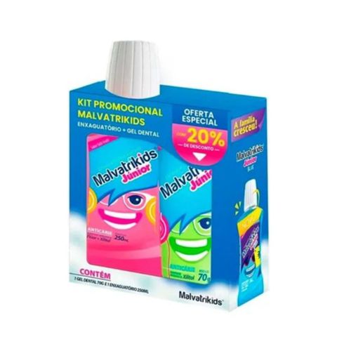 Kit Malvatrikids Júnior + Enxaguatório Anticárie 250ml