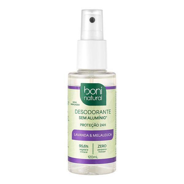 Desodorante Spray Boni Natural Melaleuca e Lavanda 120ml