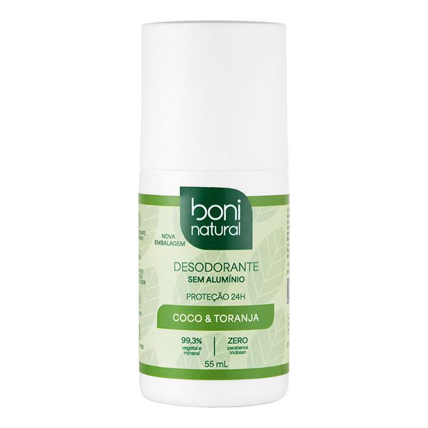 Desodorante Roll-On Boni Natural Coco e Toranja 55ml