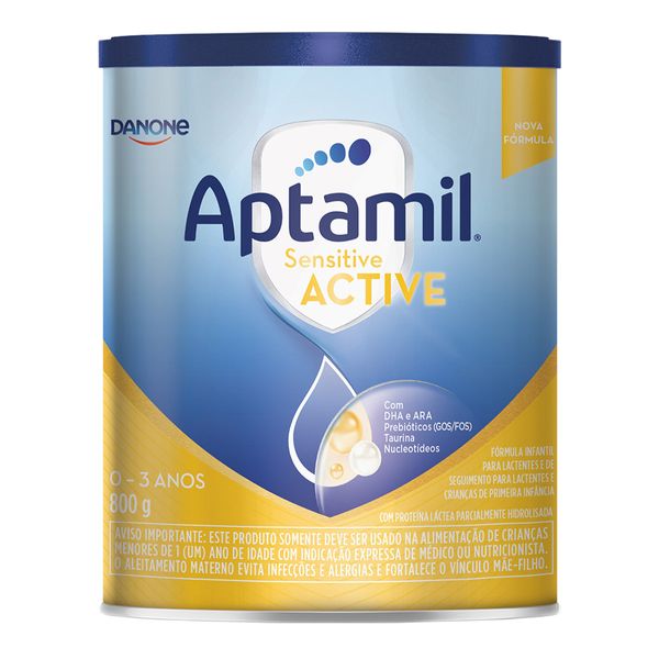 Fórmula Infantil Aptamil Sensitive Active 0 A 3 Anos 800g Fórmula Infantil Aptamil Sensitive Active 800g