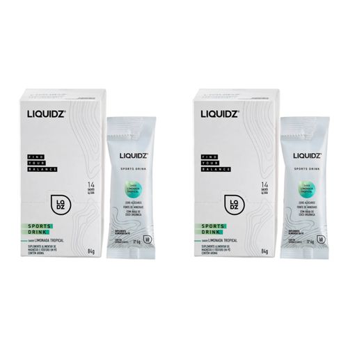 Kit 2 Sport Drink Liquidz caixa 14 Saches Limonada Tropical