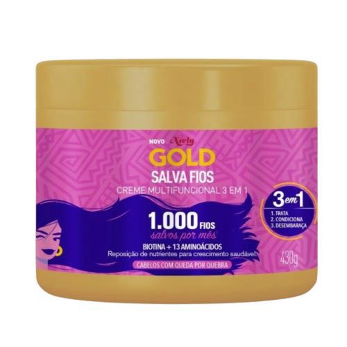 Creme Para Tratamento Niely Gold 430g Salva Fios