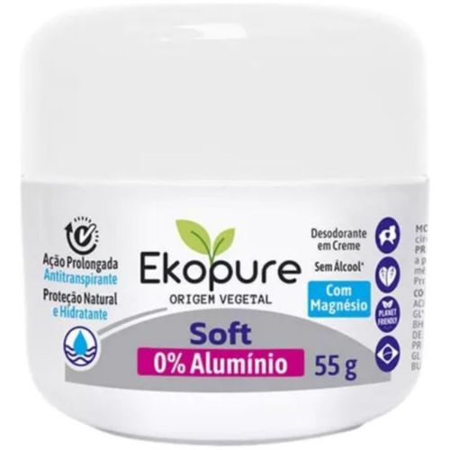 Kit c/2 Unidades de Desodorante Creme Ekopure 55g Soft Kit c/2 Unidades de Desodorante Creme Ekopure 55g Soft