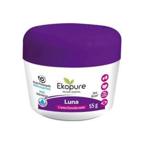 Kit c/2 Unidades de Desodorante Creme Ekopure 55g Luna Kit c/2 Unidades de Desodorante Creme Ekopure 55g Luna