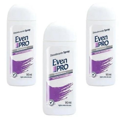 Kit c/3 Unidades de Desodorante Spray Even Pro 90ml Alfazema Kit c/3 Unidades de Desodorante Spray Even Pro 90ml Alfazema